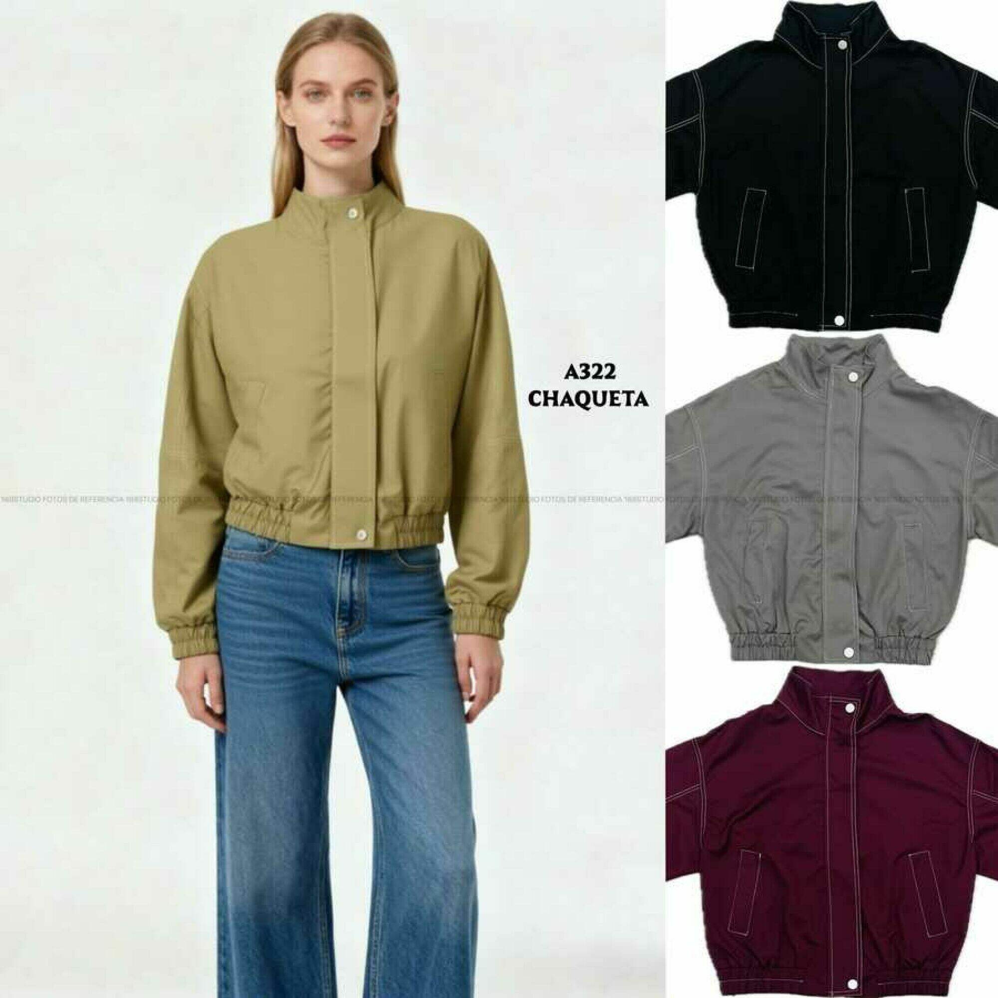 Chaqueta Corta de Cuello Alto