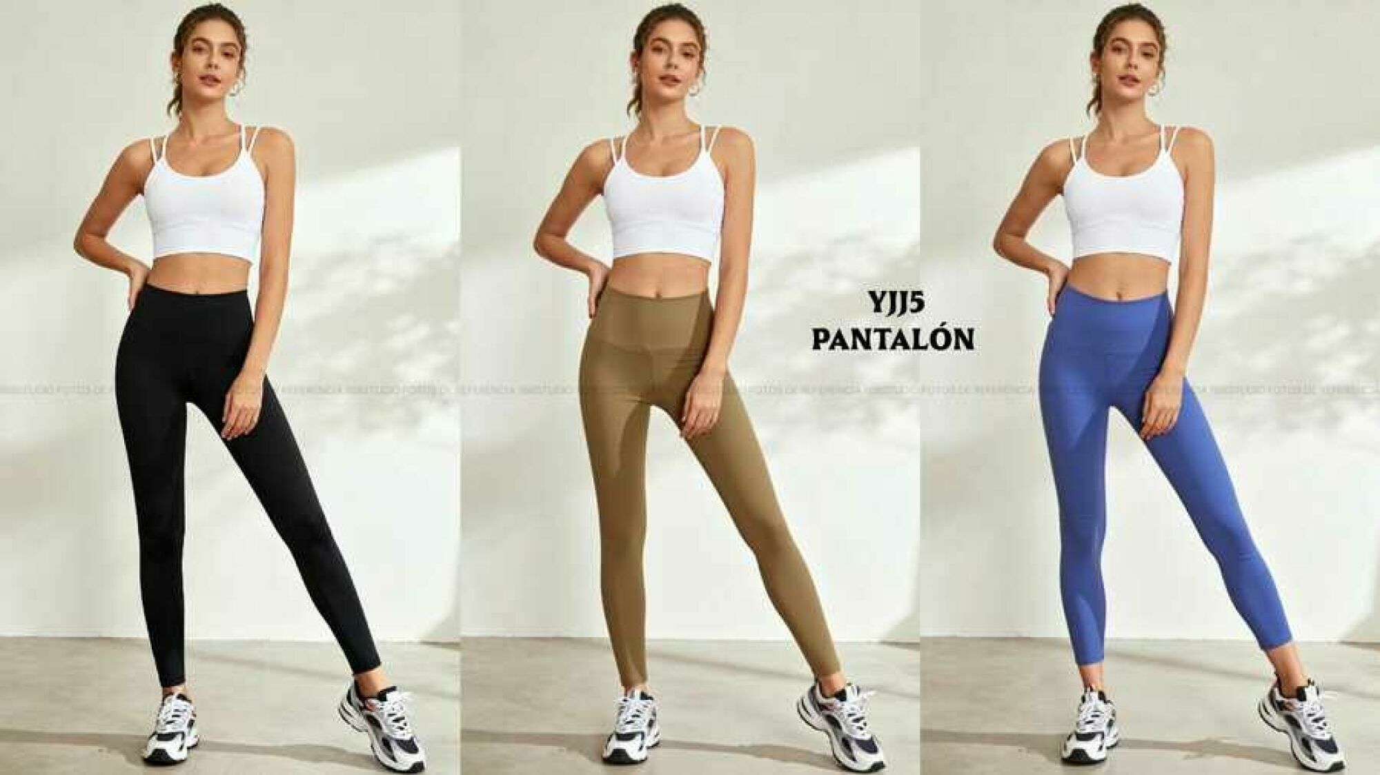 Pantalones de yoga de talle alto YJJ5, ajustados y elásticos