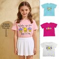 Camiseta de manga corta para niña con estampado de magdalenas, divertida y juguetona