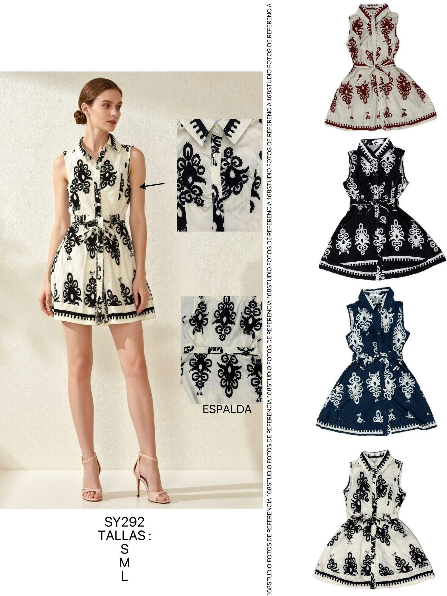 Vestido corto sin mangas con bordado floral 3D, estilo vintage elegante