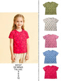 🐳¡Llena de diversión infantil! Camiseta de niña con estampado de ballenitos