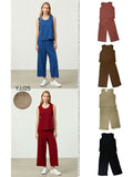 Sleeveless Vest Wide-Leg Pants Two-Piece Set