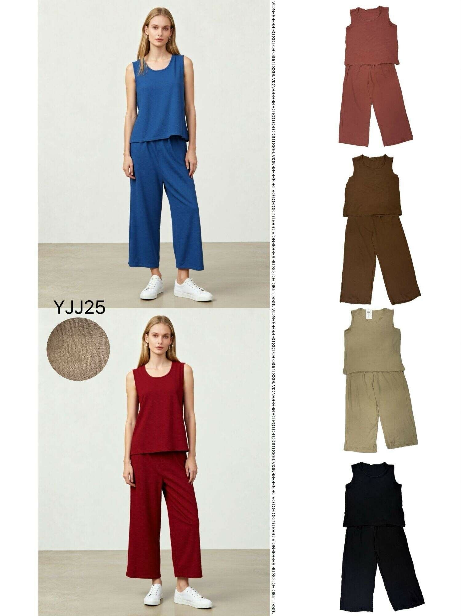 Sleeveless Vest Wide-Leg Pants Two-Piece Set