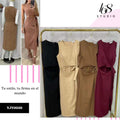 Vestido midi sin mangas con corte en la cintura, estilo elegante