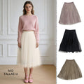 Falda Midi de Tulle con Textura