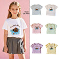 Camiseta de manga corta para niña XE23 con estampado de carpincho