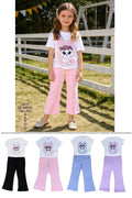 Conjunto para Niñas - Camiseta de Conejo + Pantalones Acampanados