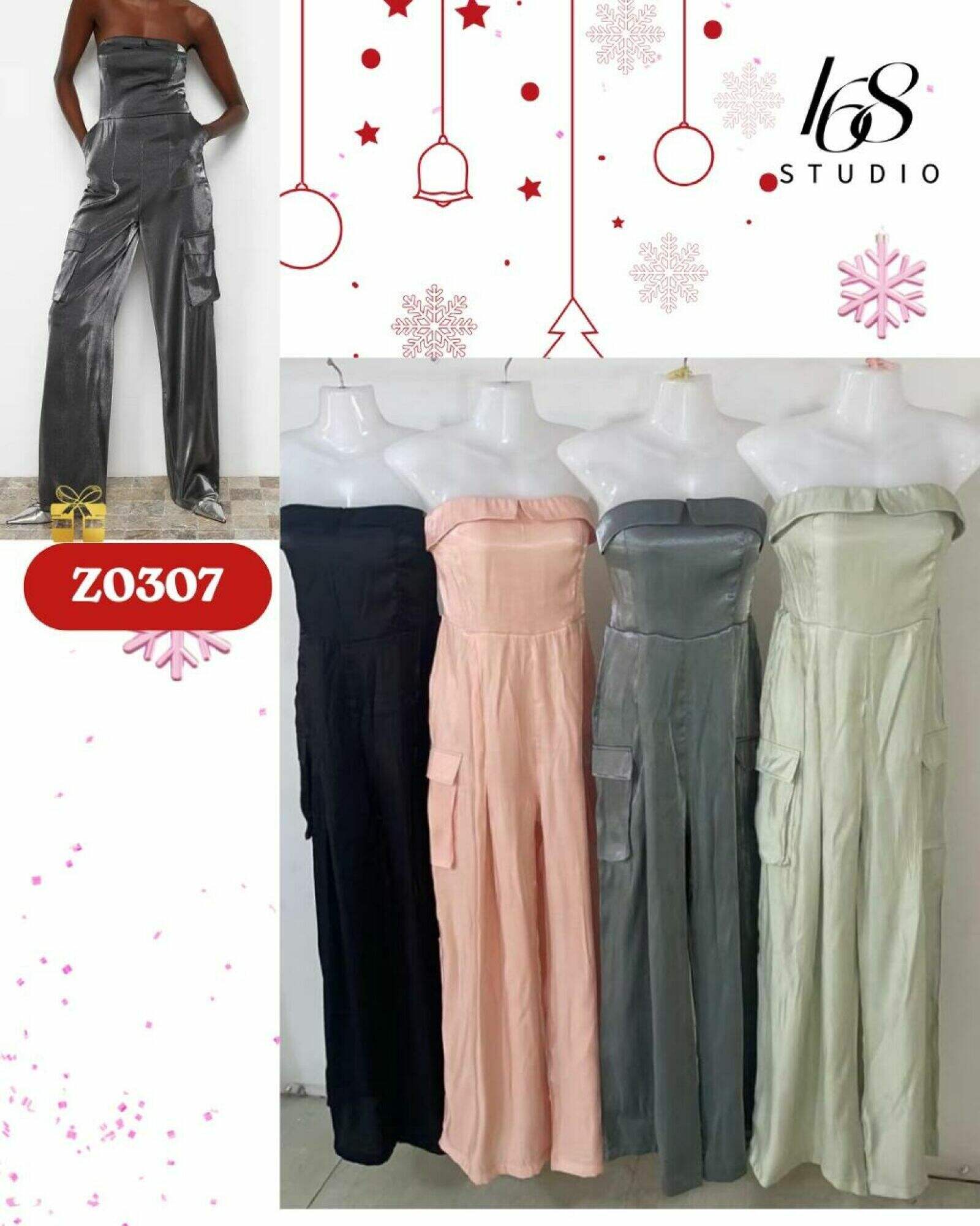 Mono Enterizo de Tirantes con Bolsillos - Pantalón Ancho de Moda para Mujer