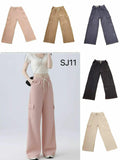 Pantalones cargo anchos con cordón y textura única
