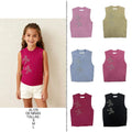 Top de Niña con Mariposas Brillantes