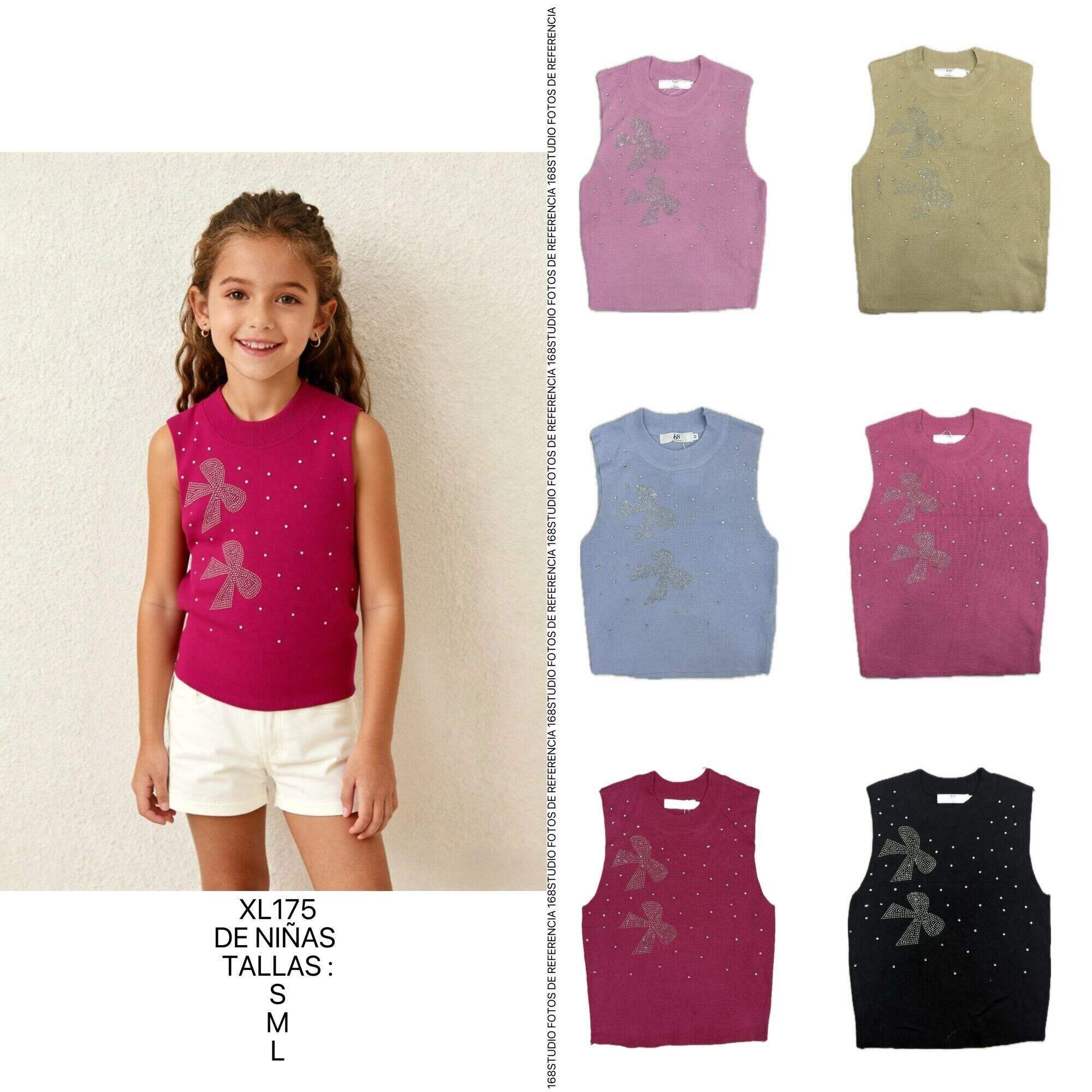 Top de Niña con Mariposas Brillantes