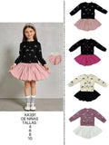 Conjunto de Princesa para Niñas - Cardigan de Punto con Volantes + Falda Tutú