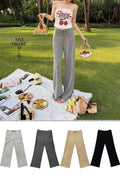 Pantalones anchos M13 con cintura elástica y cordón
