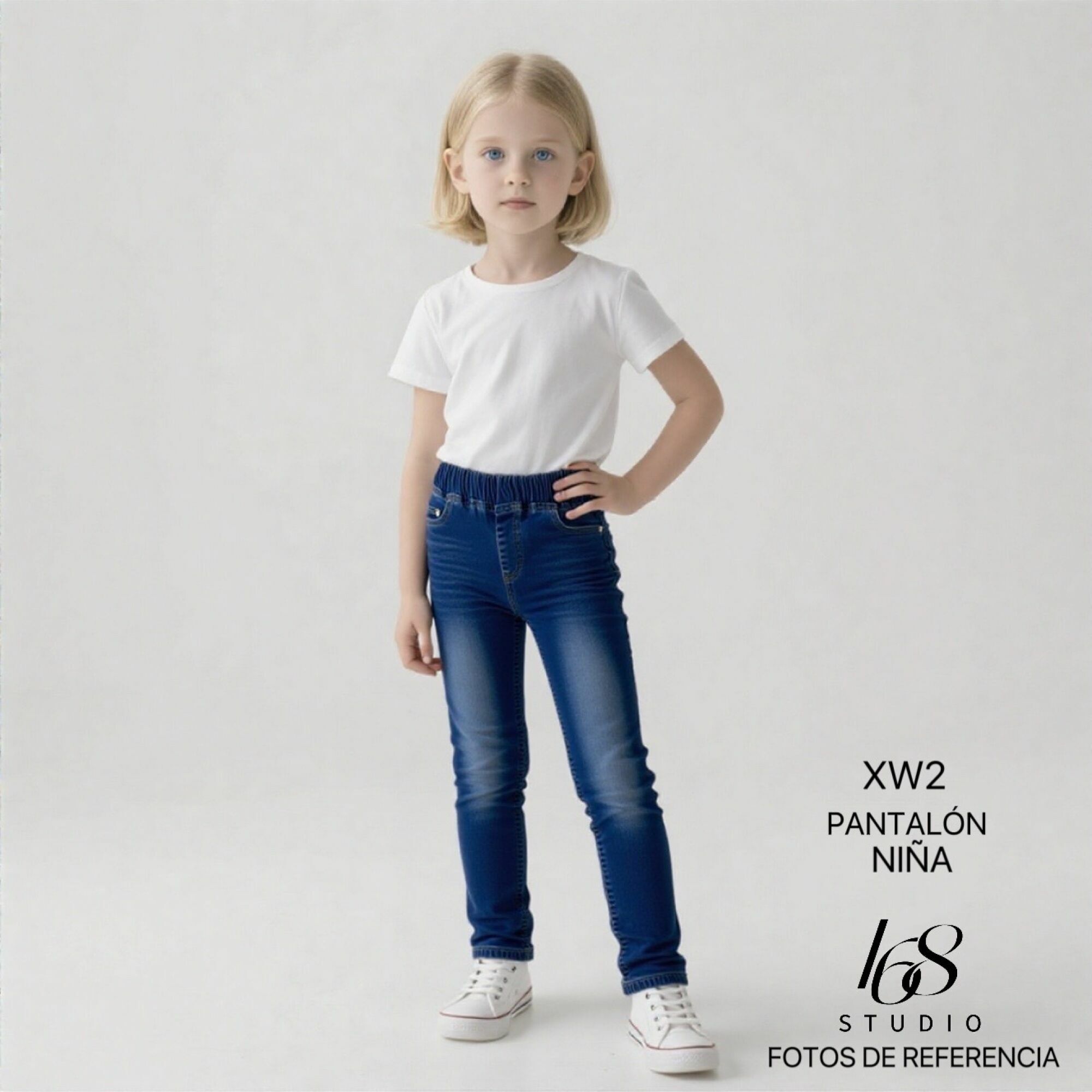 Pantalón Vaquero Elástico para Niña