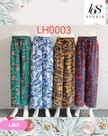 Pantalón Holgado con Estampado de Hojas Tropicales