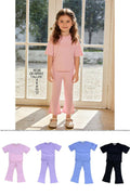 Conjunto Casual para Niñas - Camiseta de Manga Corta + Pantalones Acampanados